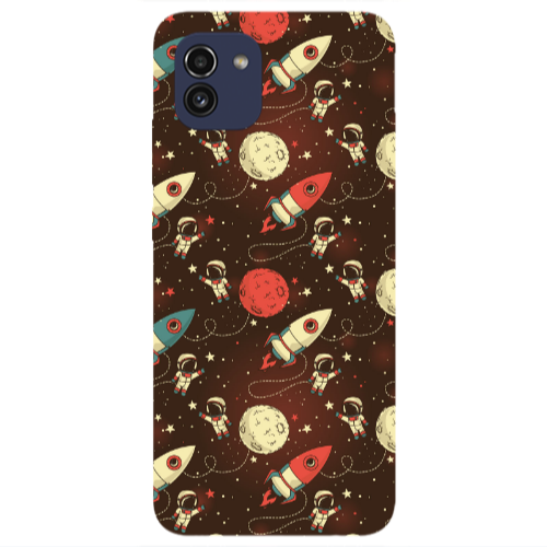 Samsung A03 Stars and astronaut Transparent Silicone TPU Θήκη