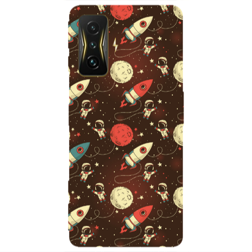 Xiaomi Poco F4 Gt Stars and astronaut Transparent Silicone TPU Θήκη
