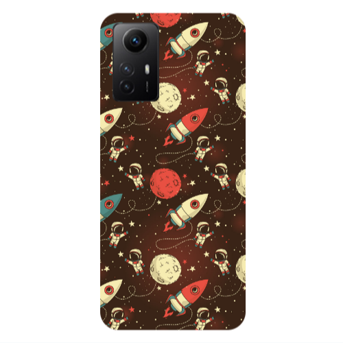 Xiaomi Redmi Note 12s Stars and astronaut Transparent Silicone TPU Θήκη