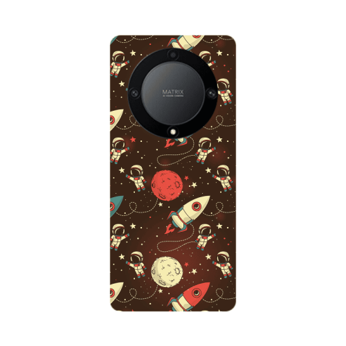 Honor Magic5 Lite 5G Stars and astronaut Transparent Silicone TPU Θήκη