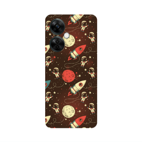Oneplus Nord CE 3 Lite 5G Stars and astronaut Transparent Silicone TPU Θήκη