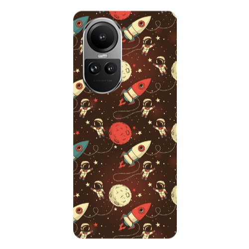 Oppo Reno10 5G Stars and astronaut Transparent Silicone TPU Θήκη