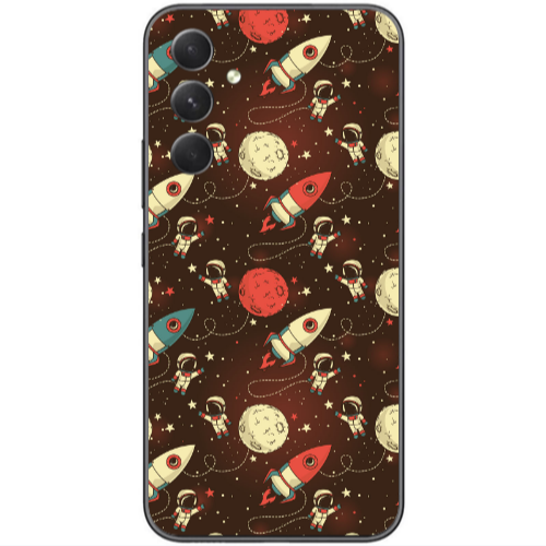 Samsung Galaxy A25 Stars and astronaut Transparent Silicone TPU Θήκη