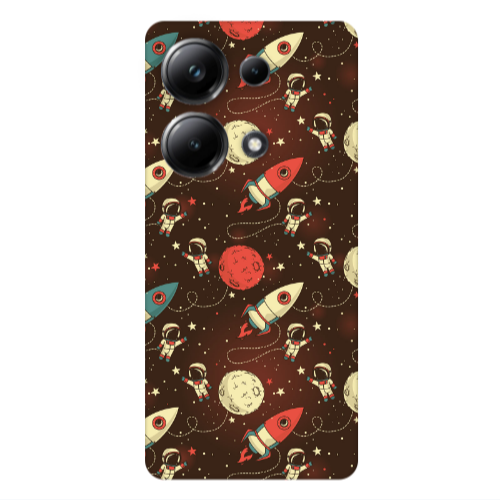 Xiaomi Poco M6 Pro 4G Stars and astronaut Transparent Silicone TPU Θήκη