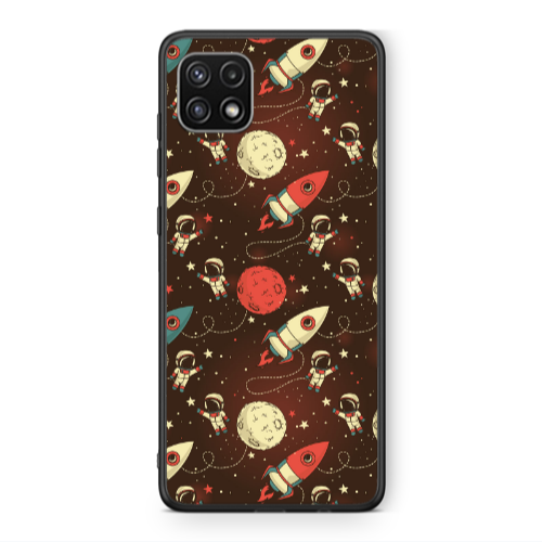 Samsung A22 5G Stars and astronaut Black Glossy Θήκη