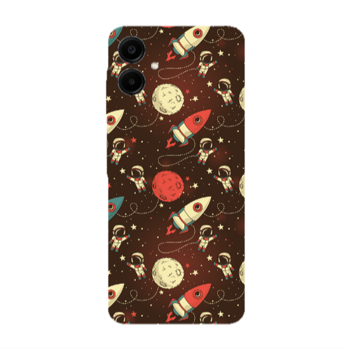 Samsung A06 Stars and astronaut Transparent Silicone TPU Θήκη