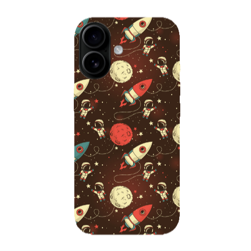 Apple Iphone 16 Stars and astronaut Transparent Silicone TPU Θήκη