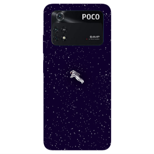 Xiaomi Poco M4 Pro 4G Astronaut And Stars Transparent Silicone TPU Θήκη