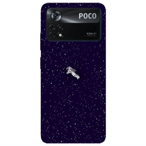Xiaomi Poco X4 Pro Astronaut And Stars Transparent Silicone TPU Θήκη
