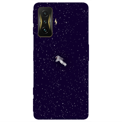 Xiaomi Poco F4 Gt Astronaut And Stars Transparent Silicone TPU Θήκη
