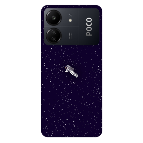 Xiaomi Poco C65 Astronaut And Stars Transparent Silicone TPU Θήκη