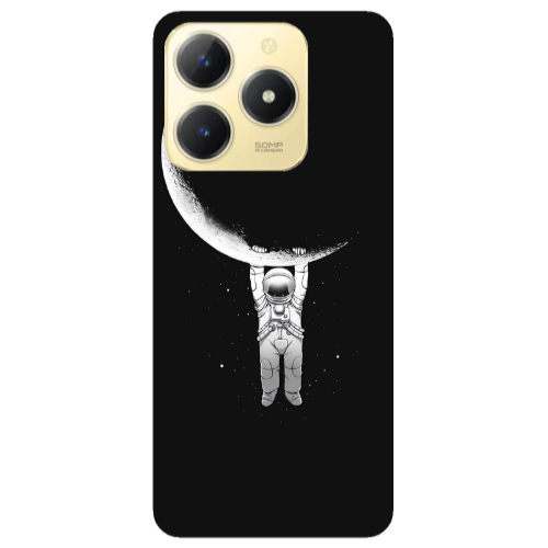 Realme C61 Swinging on the moon Transparent Silicone TPU Θήκη