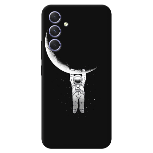 Samsung A56 Swinging on the moon Transparent Silicone TPU Θήκη