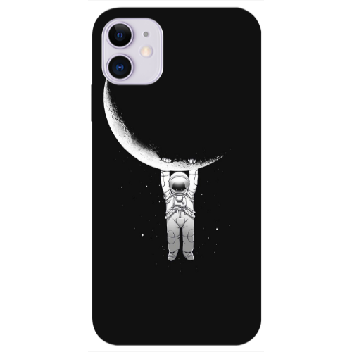 Apple iPhone 11  Swinging on the moon Transparent Silicone TPU Θήκη