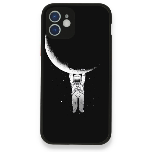 Apple iPhone 12 Swinging on the moon Black Glossy Θήκη