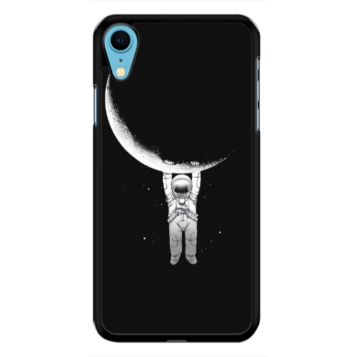 Apple iPhone Xr Swinging on the moon Black Glossy Θήκη