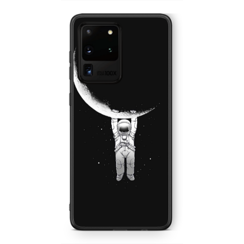 Samsung S20 Ultra Swinging on the moon Black Glossy Θήκη