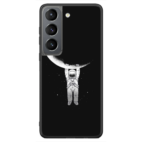 Samsung S21 Ultra Swinging on the moon Black Glossy Θήκη