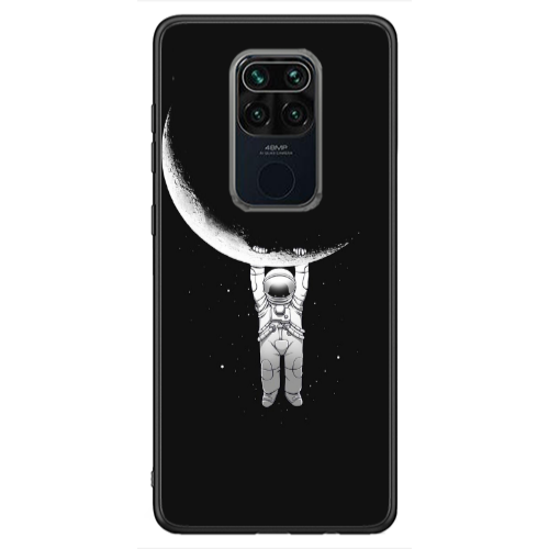 Xiaomi Redmi Note 9 Swinging on the moon Black Glossy Θήκη