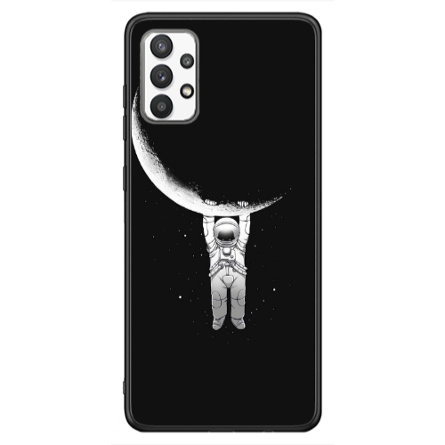 Samsung A13 4G Swinging on the moon Black Glossy Θήκη