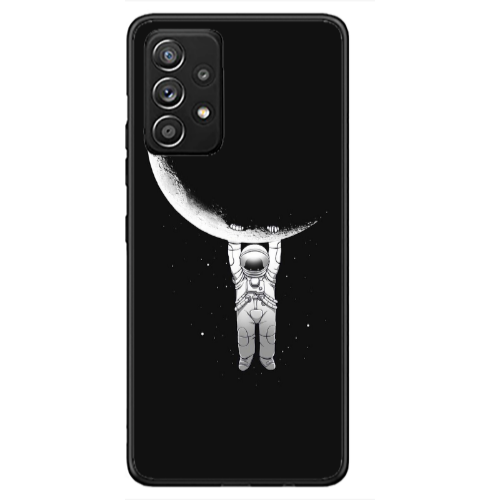 Samsung A53 Swinging on the moon Black Glossy Θήκη