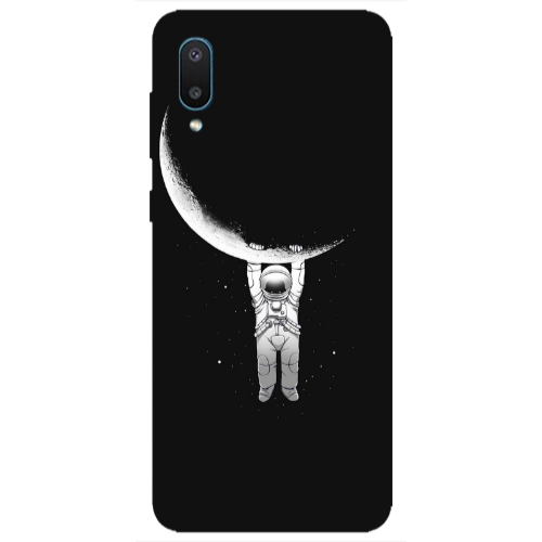Samsung A02 Swinging on the moon Transparent Silicone TPU Θήκη