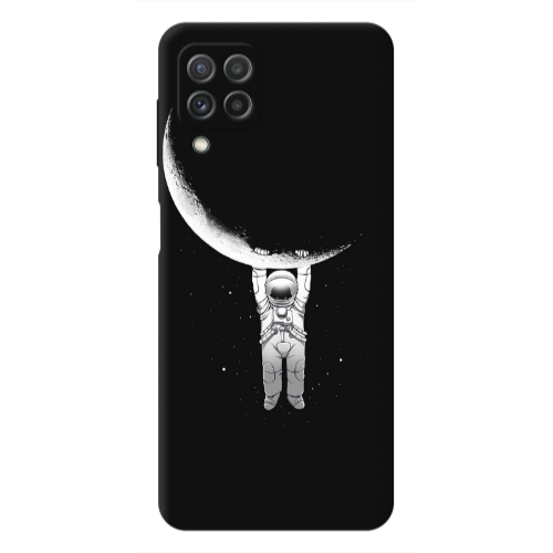 Samsung A22 4G Swinging on the moon Transparent Silicone TPU Θήκη