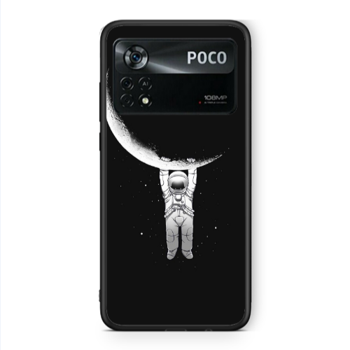 Xiaomi Poco X4 Pro Swinging on the moon Black Glossy Θήκη