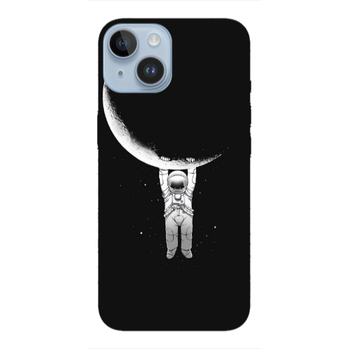 Apple iPhone 14 Plus Swinging on the moon Transparent Silicone TPU Θήκη