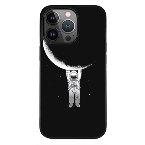 Apple iPhone 13 Pro Swinging on the moon Black Glossy Θήκη