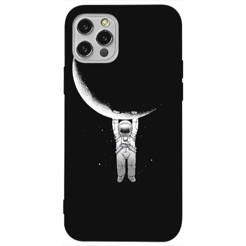 Apple iPhone 12 Pro Swinging on the moon Transparent Silicone TPU Θήκη