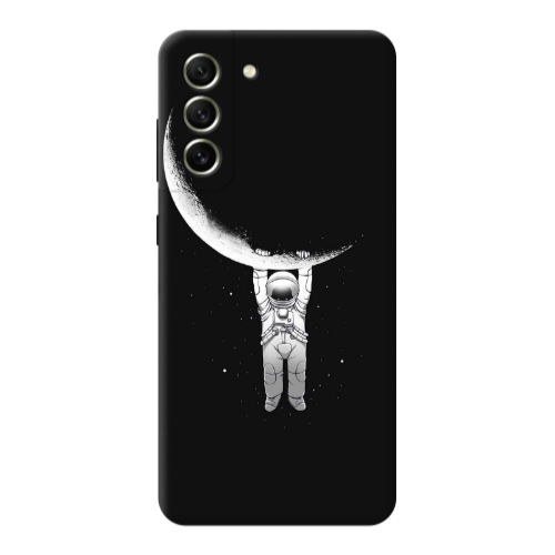 Samsung S21 PLUS Swinging on the moon Transparent Silicone TPU Θήκη