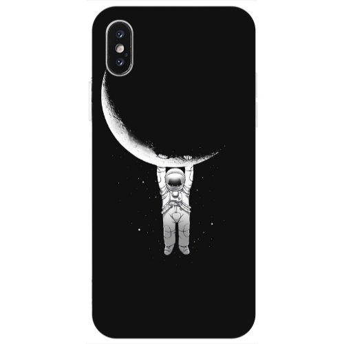 Apple iPhone Xs Max Swinging on the moon Transparent Silicone TPU Θήκη