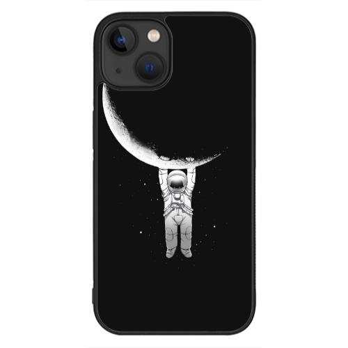 Apple iPhone 13 Mini Swinging on the moon Black Glossy Θήκη