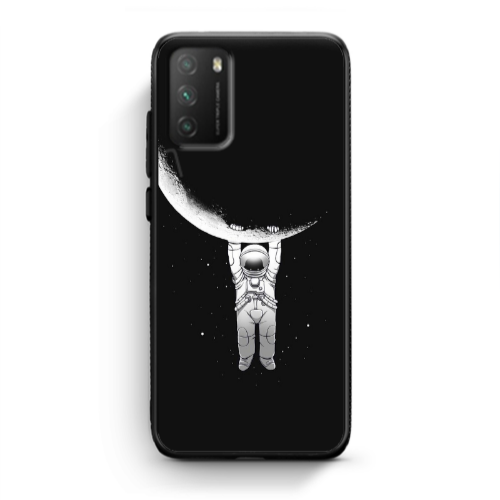 Xiaomi Poco M3 Swinging on the moon Black Glossy Θήκη