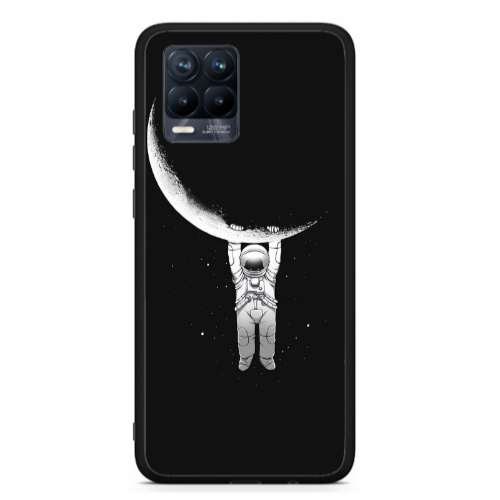 Realme 8  Swinging on the moon Black Glossy Θήκη