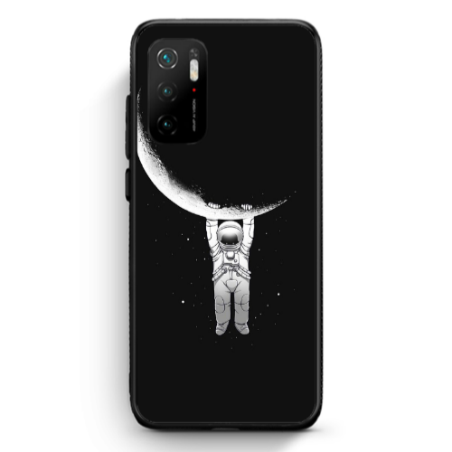 Xiaomi Poco M3 Pro Swinging on the moon Black Glossy Θήκη