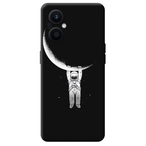 Oppo Reno 7 Lite Swinging on the moon Transparent Silicone TPU Θήκη
