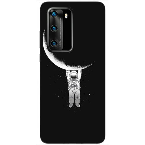 Huawei P40 Swinging on the moon Transparent Silicone TPU Θήκη