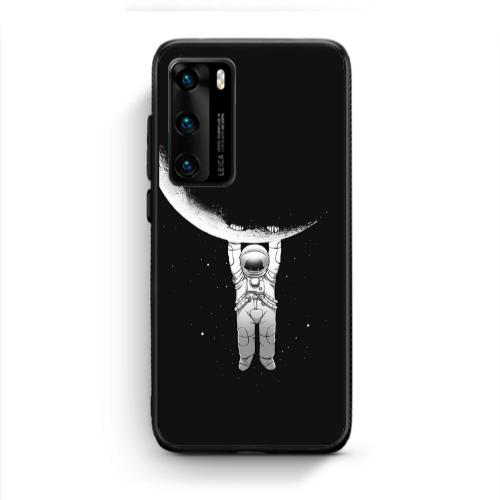 Huawei P40 Swinging on the moon Black Glossy Θήκη