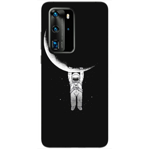 Huawei P40 Pro Swinging on the moon Transparent Silicone TPU Θήκη