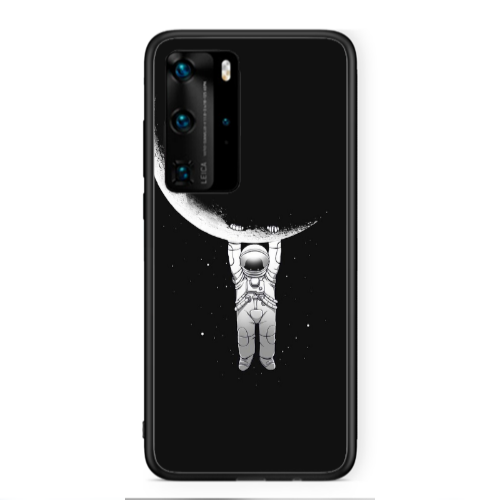 Huawei P40 Pro Swinging on the moon Black Glossy Θήκη