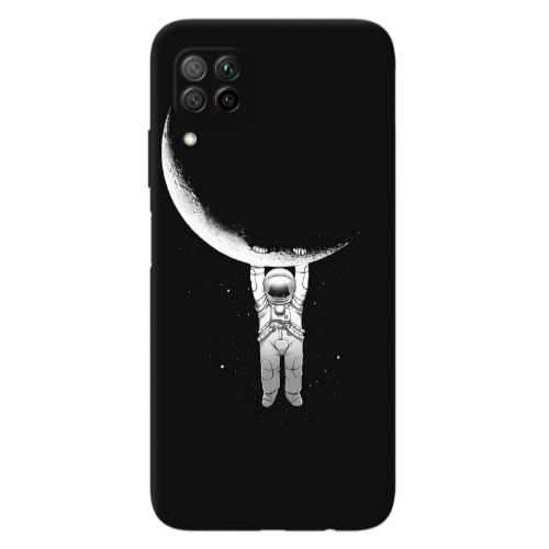 Huawei P40 Lite Swinging on the moon Transparent Silicone TPU Θήκη