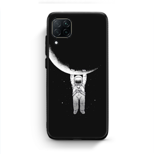 Huawei P40 Lite Swinging on the moon Black Glossy Θήκη