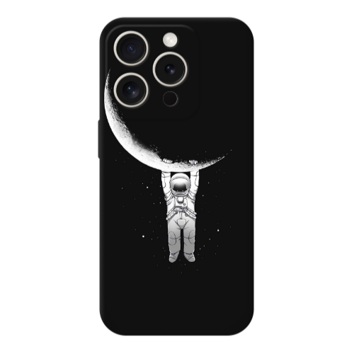Apple iPhone 15 Pro Swinging on the moon Transparent Silicone TPU Θήκη