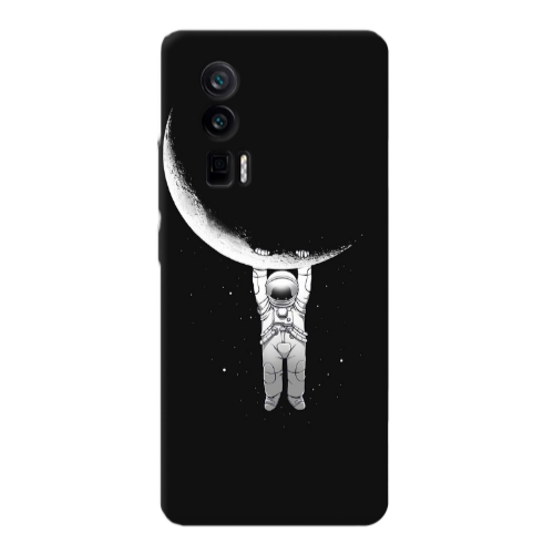 Xiaomi Poco F5 Pro Swinging on the moon Transparent Silicone TPU Θήκη