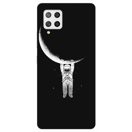 Samsung A42 5G Swinging on the moon Transparent Silicone TPU Θήκη