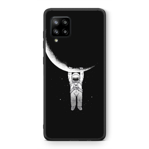 Samsung A42 5G Swinging on the moon Black Glossy Θήκη