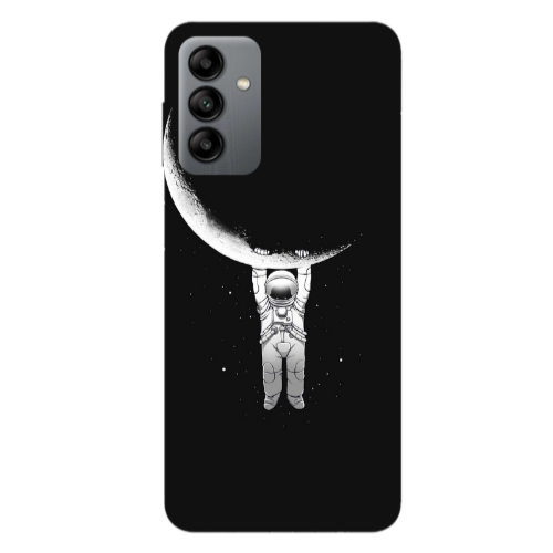 Samsung A13 5G Swinging on the moon Transparent Silicone TPU Θήκη