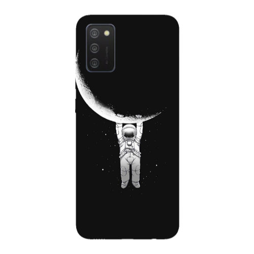 Samsung A02s Swinging on the moon Transparent Silicone TPU Θήκη
